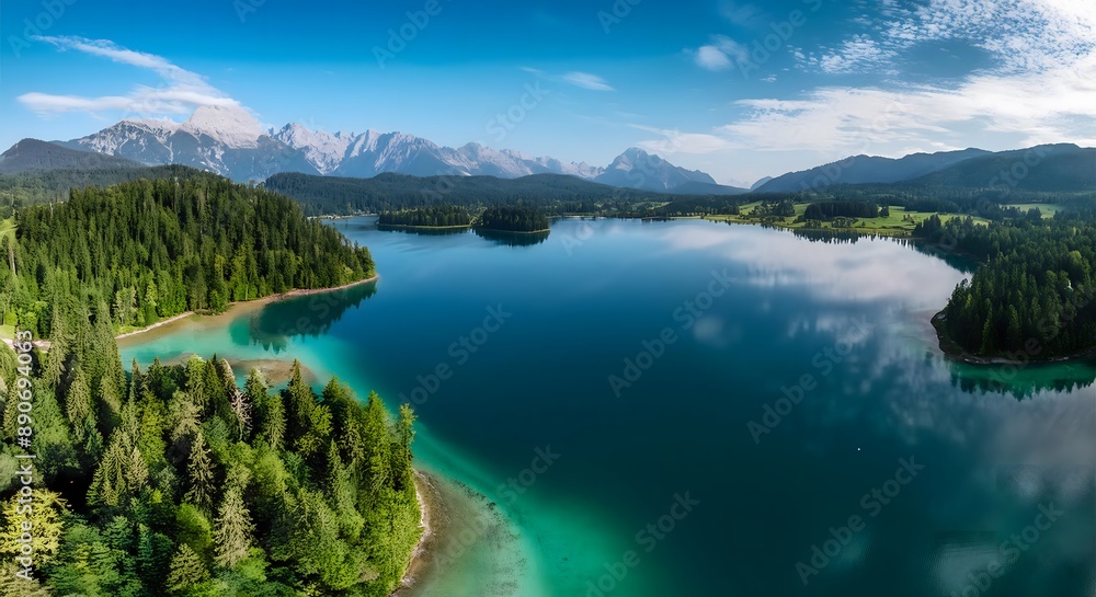 Obraz premium lake and mountains
