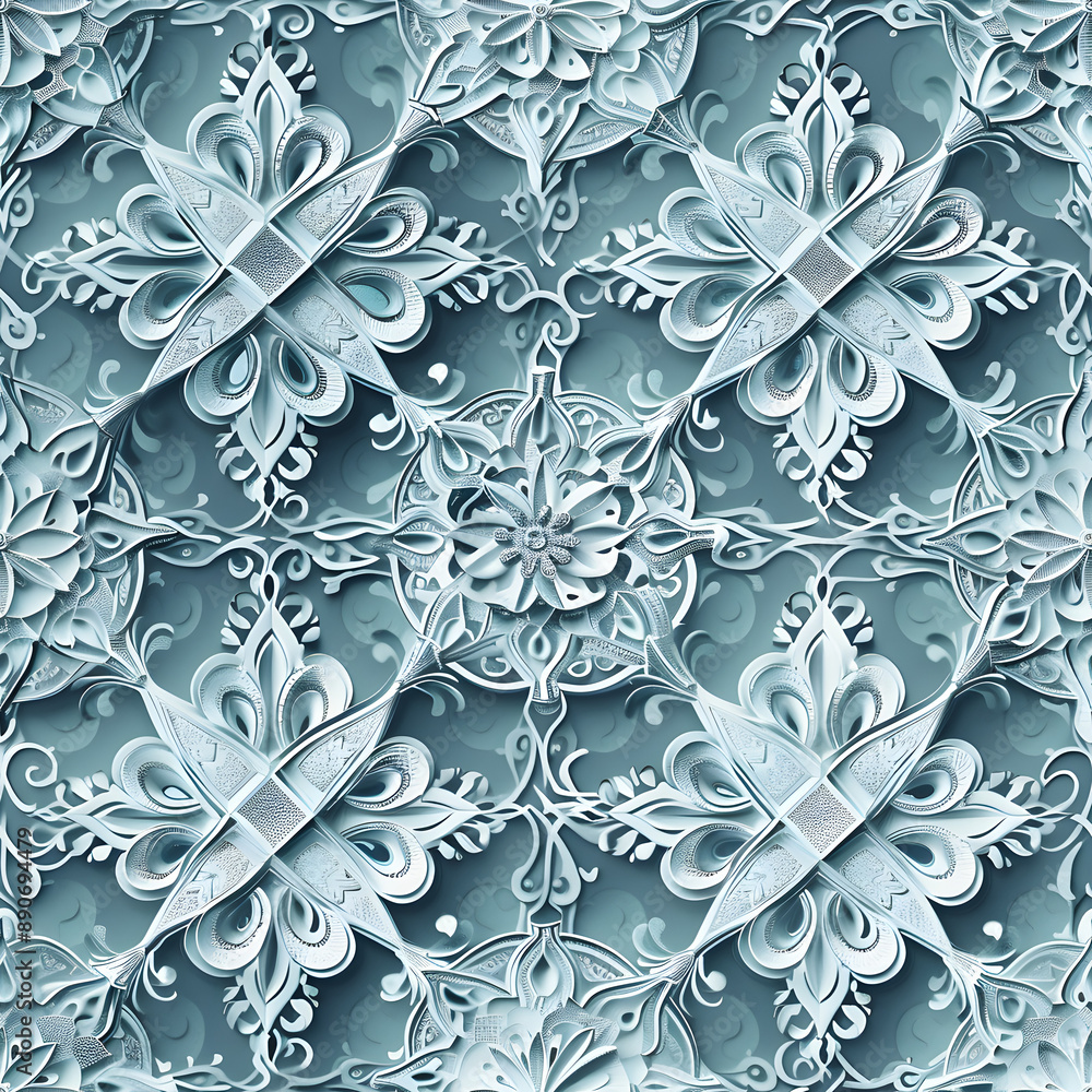 Fototapeta premium Intricate floral pattern forming an elegant background design
