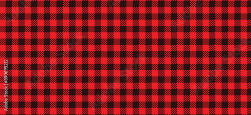 red Seamless Buffalo Plaid Pattern illustration