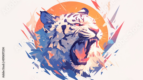 Stunning Tiger Vector Art - Majestic and Fierce Design photo