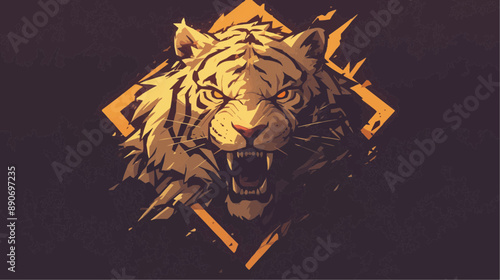 Stunning Tiger Vector Art - Majestic and Fierce Design photo