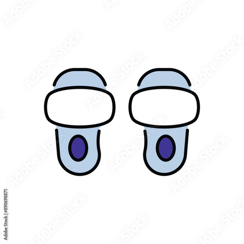 Slippers icon design with white background stock illustration