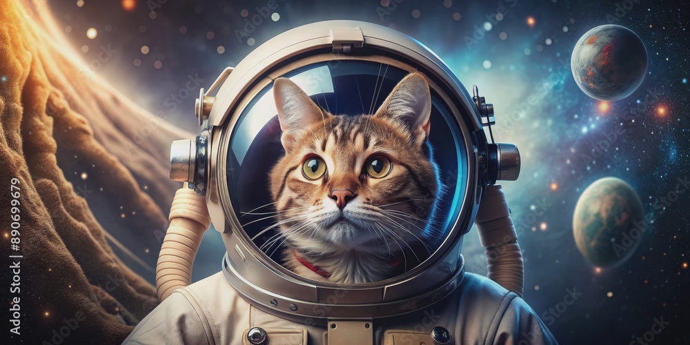 A Cat's Journey to the Stars, Astronaut, Space Exploration, Galaxy, Cat, Cosmic Cat A Cat's Journey to the Stars, Astronaut, Space Exploration, Galaxy, Cat, Cosmic Cat