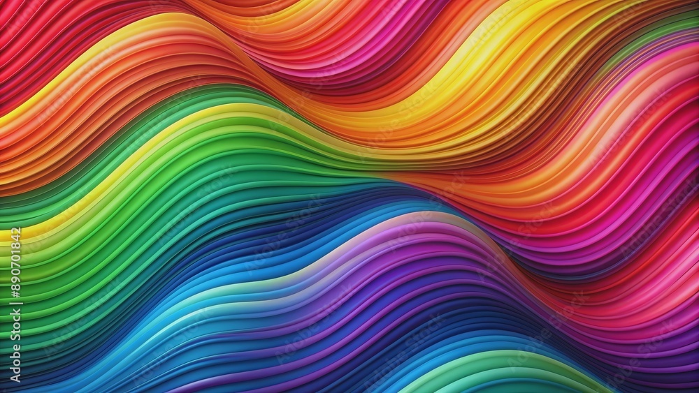 Abstract Rainbow Waves - 3D Rendered Curved Lines of Vibrant Colors, Abstract Art, Digital Illustration, Graphic Design, rainbow, colors, waves Abstract Rainbow Waves - 3D Rendered Curved Lines of Vibrant Colors, Abstract Art, Digital Illustration, Graphic Design, rainbow, colors, waves