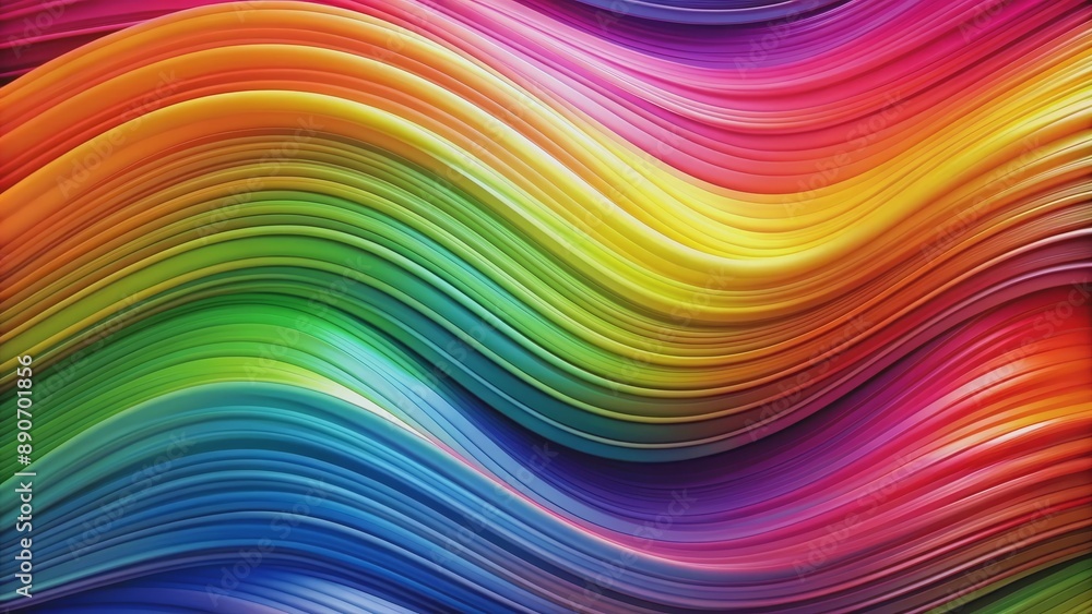 Abstract Rainbow Wavy Lines, 3D Rendering, Colorful Background, Digital Art, Abstract Art, Wave, Pattern Abstract Rainbow Wavy Lines, 3D Rendering, Colorful Background, Digital Art, Abstract Art, Wave, Pattern