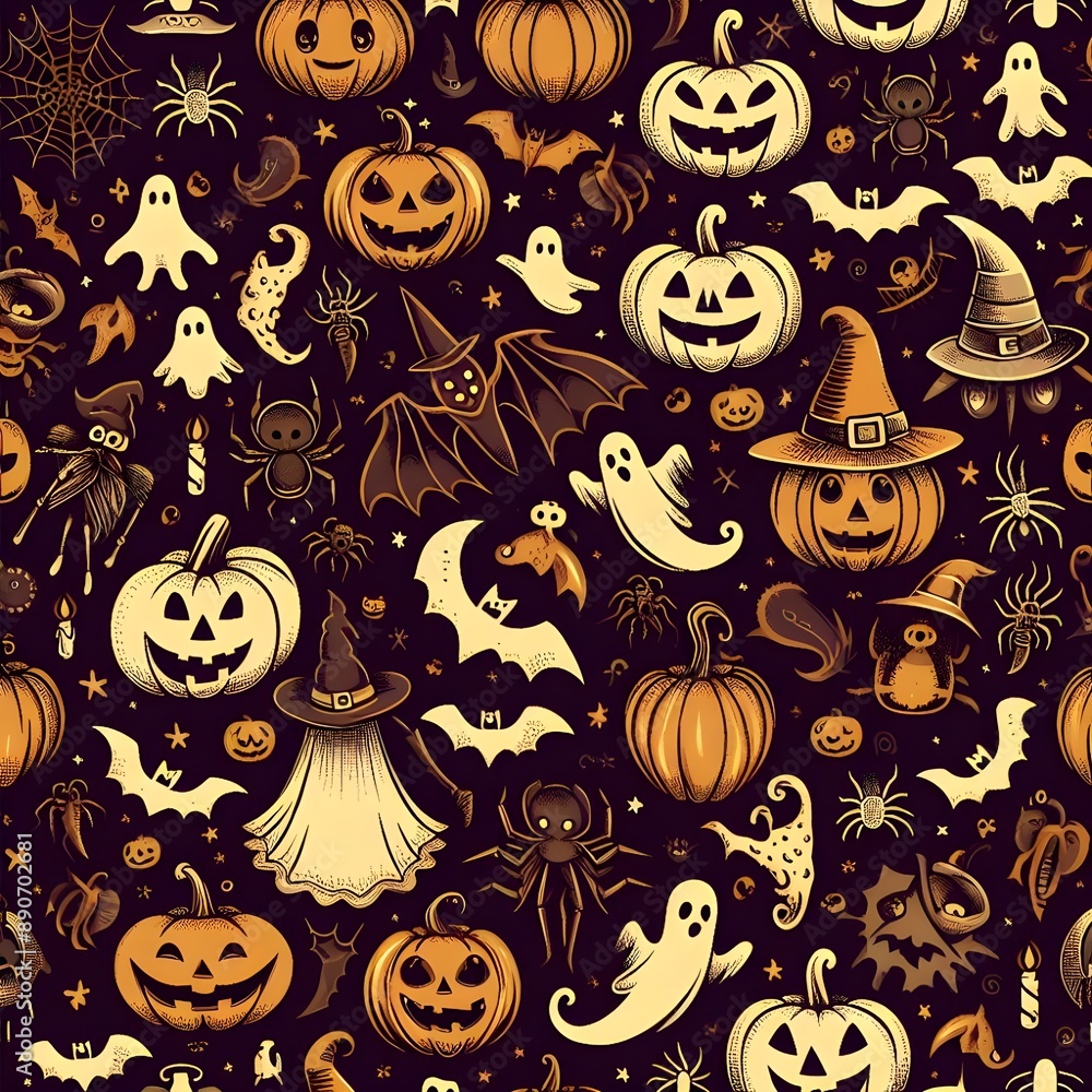 Halloween seamless pattern Halloween seamless pattern