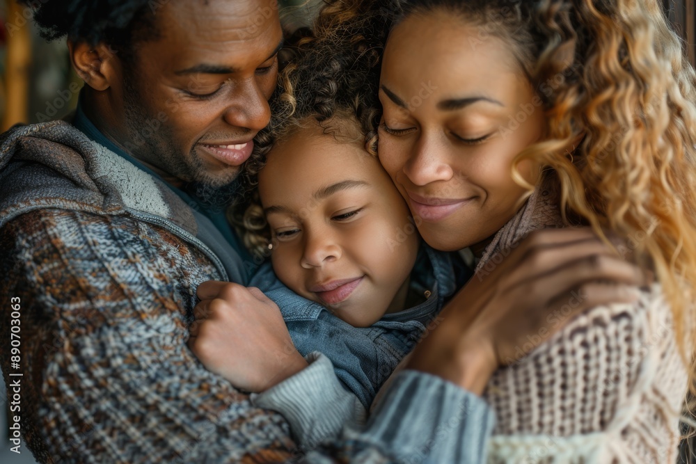 Family Celebrating New Home Embrace, Depicting Joy and Security of Mortgage Approval Family Celebrating New Home Embrace, Depicting Joy and Security of Mortgage Approval