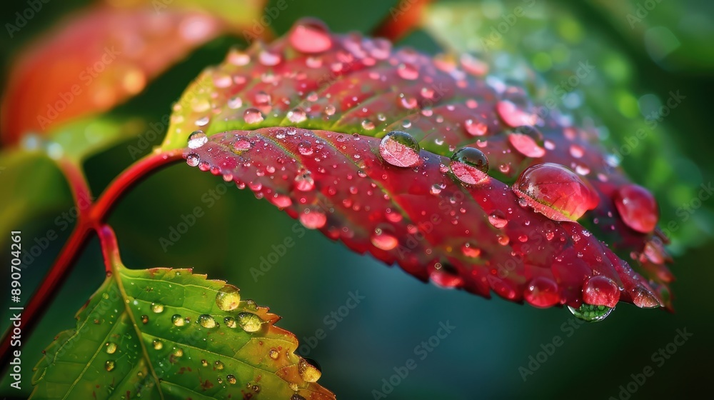 Capture a single droplet of water on a leaf Capture a single droplet of water on a leaf
