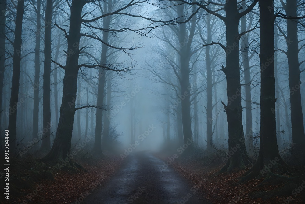 Obraz premium fog in the forest