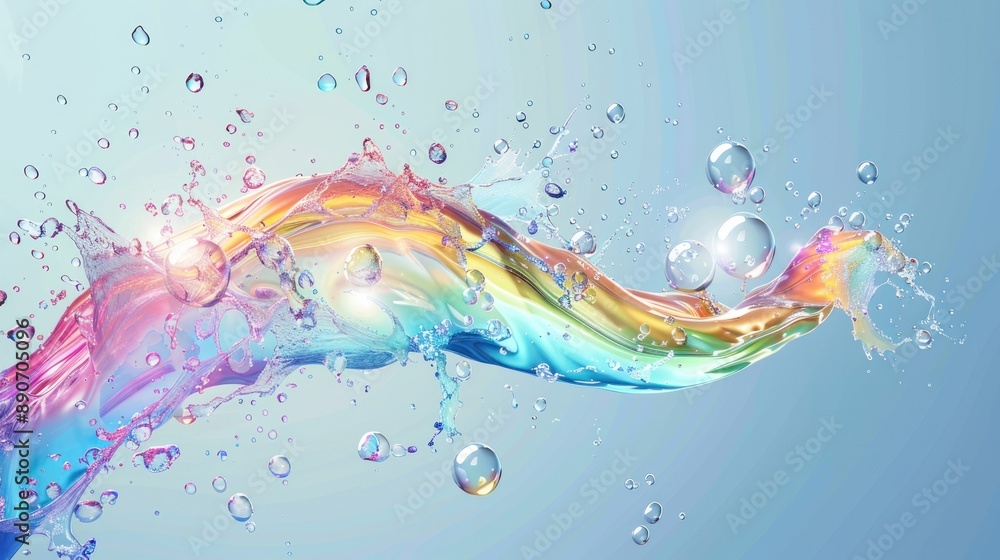 Obraz premium Rainbow Water Splash
