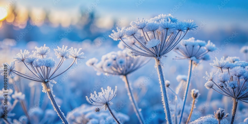 Frozen Flowers in the Winter Sun, frost, winter, nature, ice Frozen Flowers in the Winter Sun, frost, winter, nature, ice