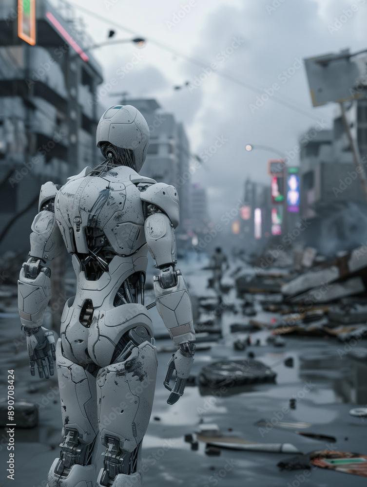 robot in the street robot in the street