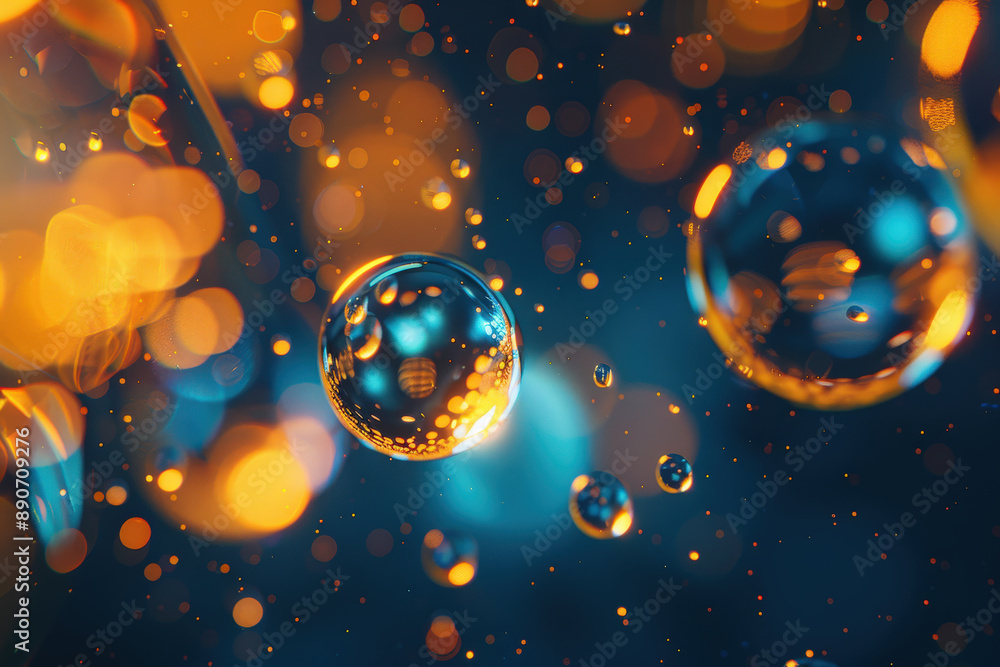 Abstract Nighttime Cosmic Bubbles Abstract Nighttime Cosmic Bubbles