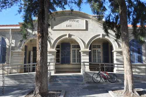 The beautiful Cyprus University of Technology (tepak) Library, Limassol in Cyprus photo