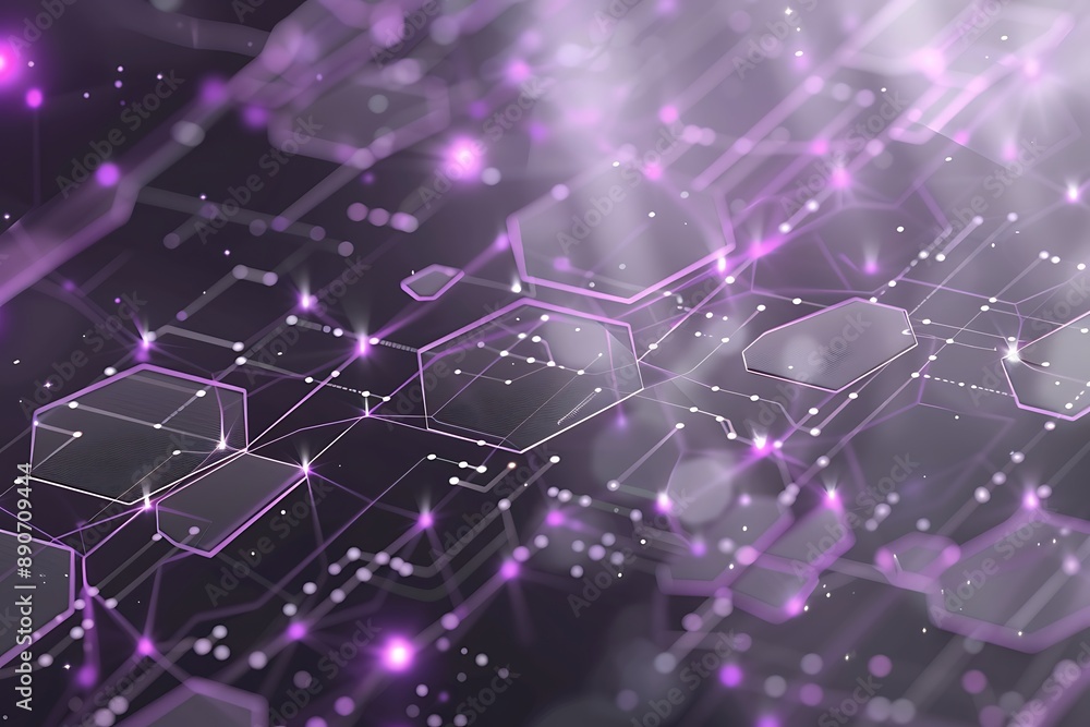 Futuristic Grey and Lavender Tech Background Featuring Blockchain Technology Elements for Hi-Tech Innovation and Communication Concepts Futuristic Grey and Lavender Tech Background Featuring Blockchain Technology Elements for Hi-Tech Innovation and Communication Concepts