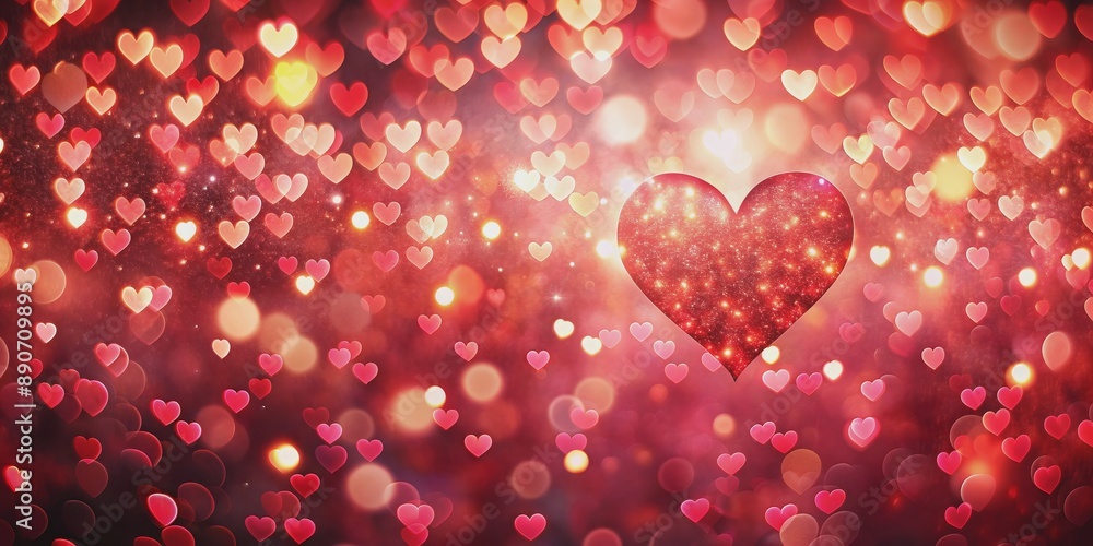 Heart Bokeh Background Glittering Red and Pink Hearts, Valentine's Day , love , romantic , bokeh Heart Bokeh Background Glittering Red and Pink Hearts, Valentine's Day , love , romantic , bokeh