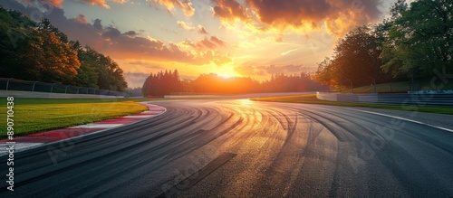 Race Track at Sunset photo