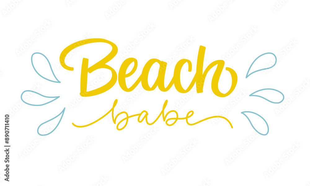 Beach Babe Lettering Beach Babe Lettering