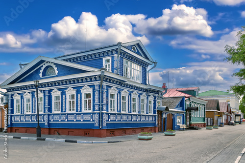 Street in Gorodets, Russia photo