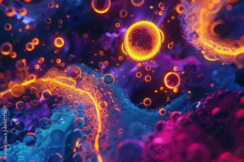 Liquid Neon Abstract At Night Liquid Neon Abstract At Night