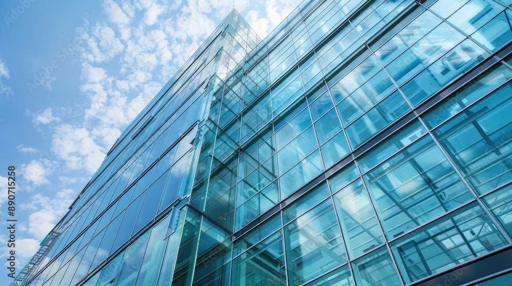Sleek glass and steel building Sleek glass and steel building