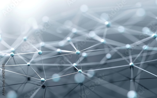 Sophisticated Grey and Light Blue Tech Background with Minimalist Network Connections, Perfect for Advanced Communication and Innovation Concepts