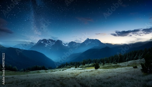 snow covered mountains