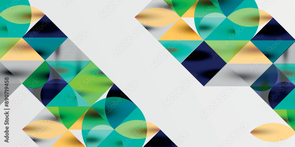 Triangles, round triangles and circles techno art. Vector Illustration For Wallpaper, Banner, Background, Card, Book Illustration, landing page Triangles, round triangles and circles techno art. Vector Illustration For Wallpaper, Banner, Background, Card, Book Illustration, landing page