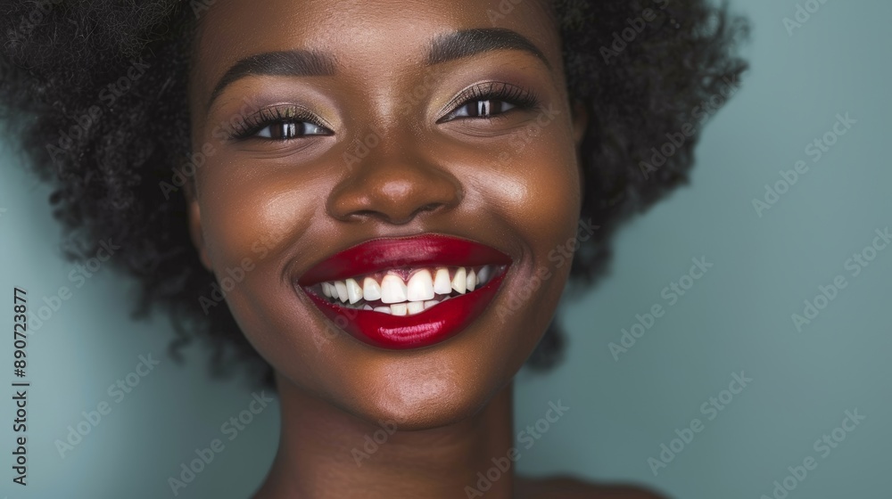 A woman with a big smile on her face