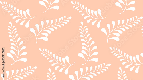 Beautiful leaf Floral Pattern Background
