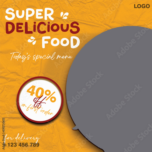 Food Social Media Post For Promotion And Marketing
