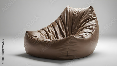 Bean bag chair isolated on white background. Generative AI