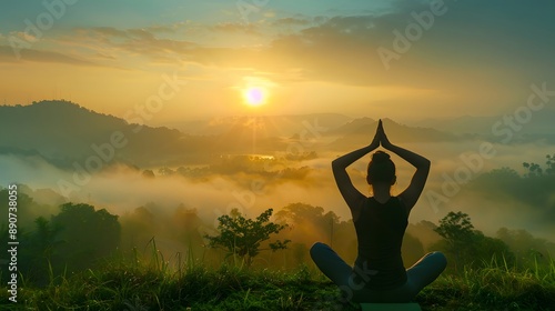 Yoga in Nature A person practicing yoga