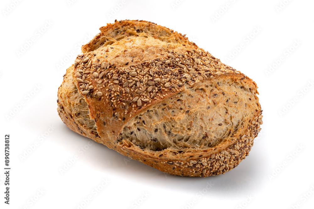 Artisan seed bread, baked in a wood oven. Artisan seed bread, baked in a wood oven.