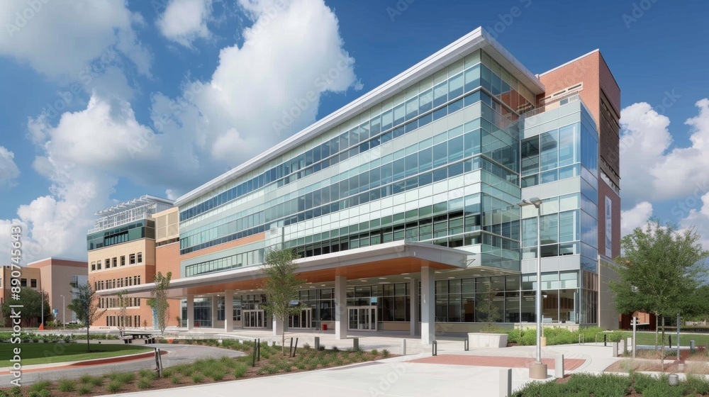 modern hospital style building modern hospital style building