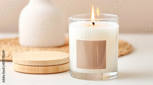 Discover the Relaxing Ambiance of Scented Candles for Your Home. Transform your space with aromatic lighting and a tranquil atmosphere perfect for wellness and relaxation photo