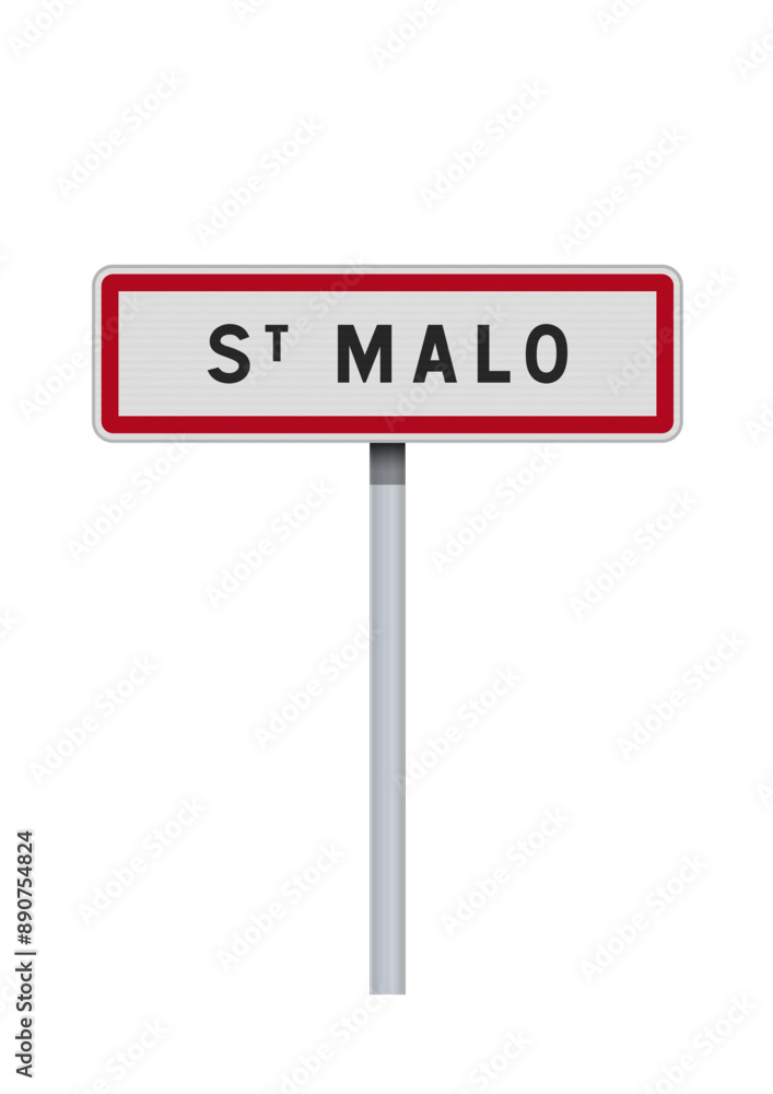 Panneau d'entrée de la ville de Saint-Malo (Ille-et-Vilaine) en vectoriel Panneau d'entrée de la ville de Saint-Malo (Ille-et-Vilaine) en vectoriel