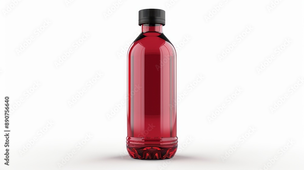 3D illustration of a sport bottle mockup isolated on a white background. 3D illustration of a sport bottle mockup isolated on a white background.