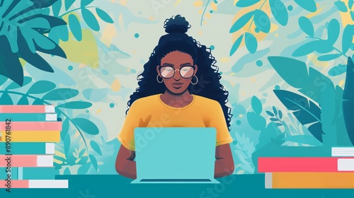 A student using a laptop to take an online course, representing the accessibility and convenience of digital learning