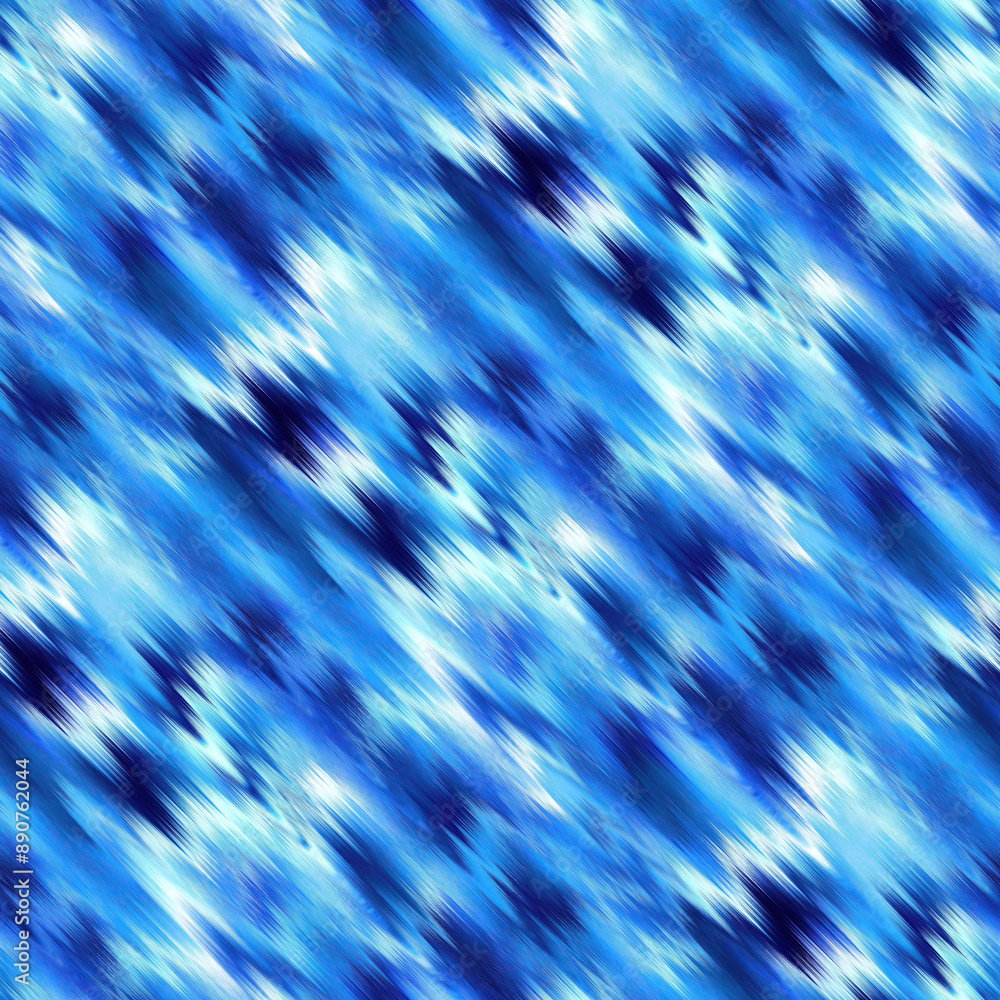 Summer blue white blotched diagonal stripes seamless pattern for trendy beachwear fashion print. Dip dye effect for boho coastal living cover repeat. Summer blue white blotched diagonal stripes seamless pattern for trendy beachwear fashion print. Dip dye effect for boho coastal living cover repeat.