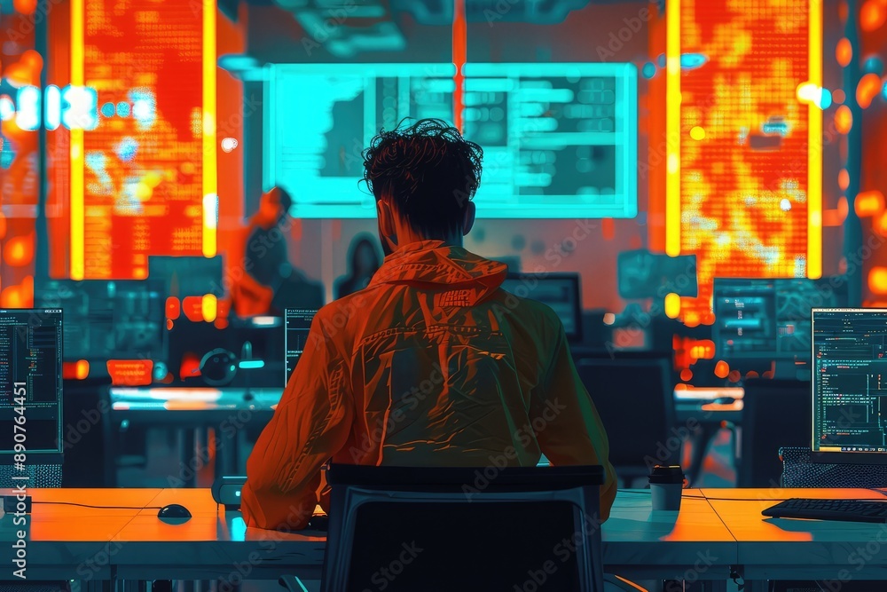 A group of multiethnic business people working together in a modern office space A group of multiethnic business people working together in a modern office space
