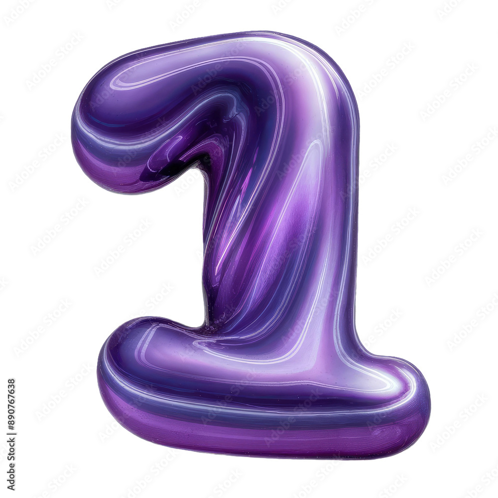 Isolated PNG Number One, GENERATIVE AI Isolated PNG Number One, GENERATIVE AI