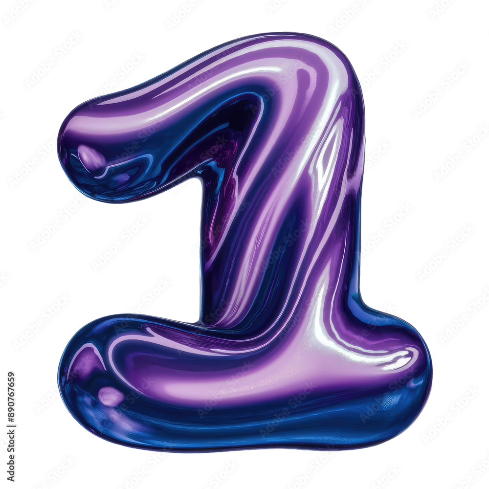 Isolated PNG Number One, GENERATIVE AI Isolated PNG Number One, GENERATIVE AI