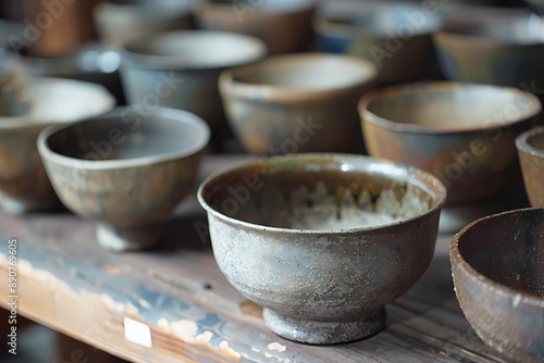 Obraz na płótnie Bizen ware is a traditional Japanese stoneware from Okayama Prefecture, celebrated for its natural ash glazes and unglazed surfaces w salonie