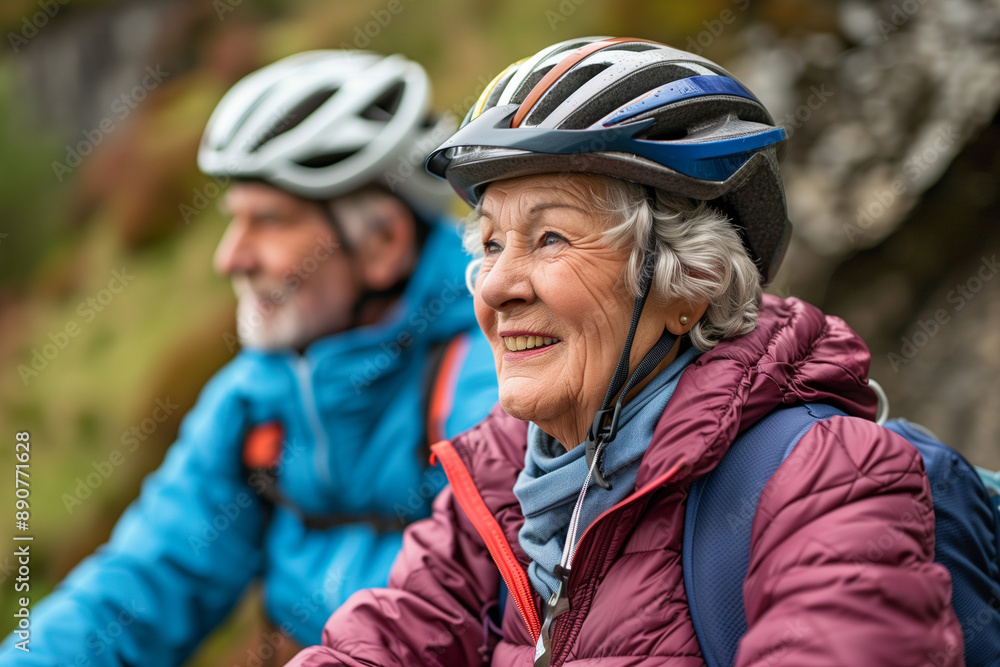 Senior Couple Cycling Senior Couple Cycling