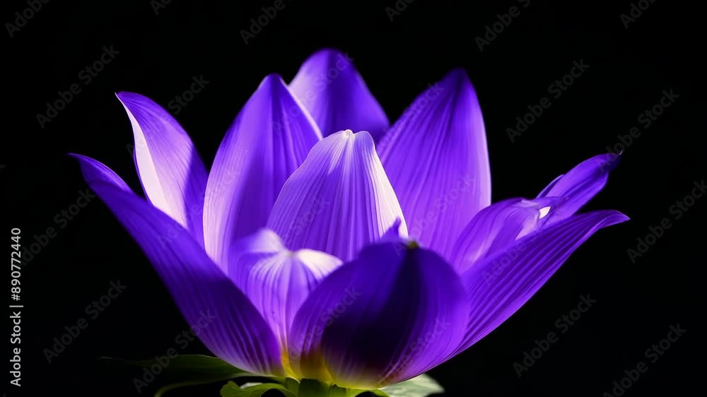 Purple Flower Timelapse On Black Background Purple Flower Timelapse On Black Background