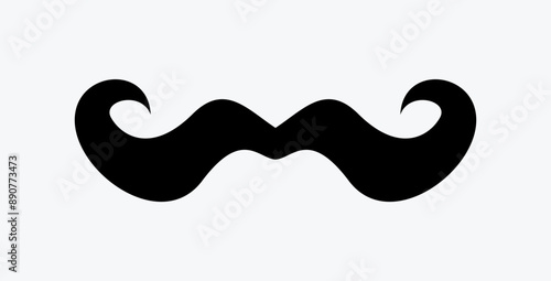 Moustache icon set. Collection of lush stylish hipster mustaches.