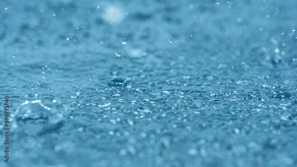 激しい雨のクローズアップのスローモーション 激しい雨のクローズアップのスローモーション