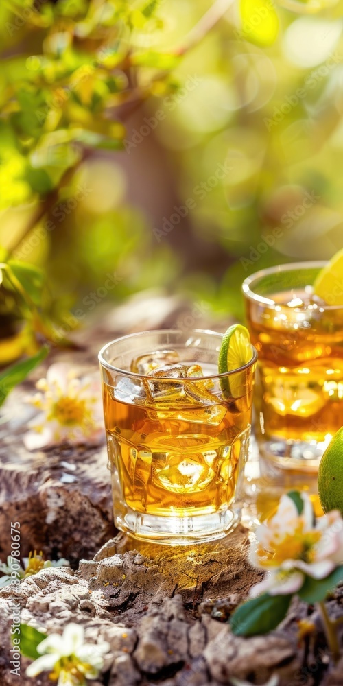 Honey Alcohol. Tasty Liqueur Infused with Natural Honey, Perfect Summer Drink Honey Alcohol. Tasty Liqueur Infused with Natural Honey, Perfect Summer Drink