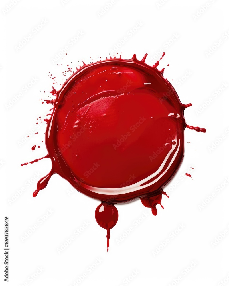 Nail Polish Swatch. Red Enamel Blot on White Background for Fashion and Beauty Concept Nail Polish Swatch. Red Enamel Blot on White Background for Fashion and Beauty Concept